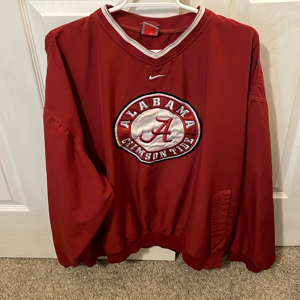 Nike Alabama Crimson nylon Tide V-neck pullover size XXL